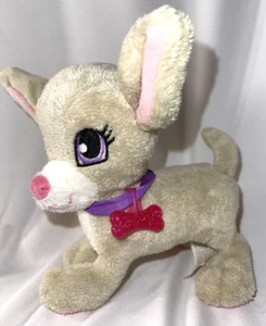 Barbie Stuffed Plush Animal Chihuahua BE-034 2009 Mattel Inc. Beige Pink 5" - Picture 1 of 7