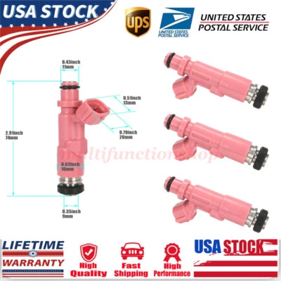 4 шт топливных форсунок 23250-75080 для Toyota Tacoma 4Runner 1998-2004 2,4 л 2,7 л - Изображение 1 из 4