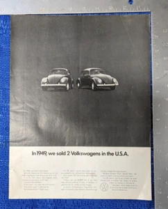 Vintage 1960's Volkswagen Beetle print ad Mint condition - Picture 1 of 1