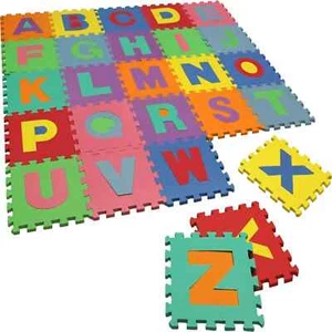 26pcs Soft EVA Foam Baby Kids Play Mat Alphabet Number Puzzle 30x 30cm - Picture 1 of 2