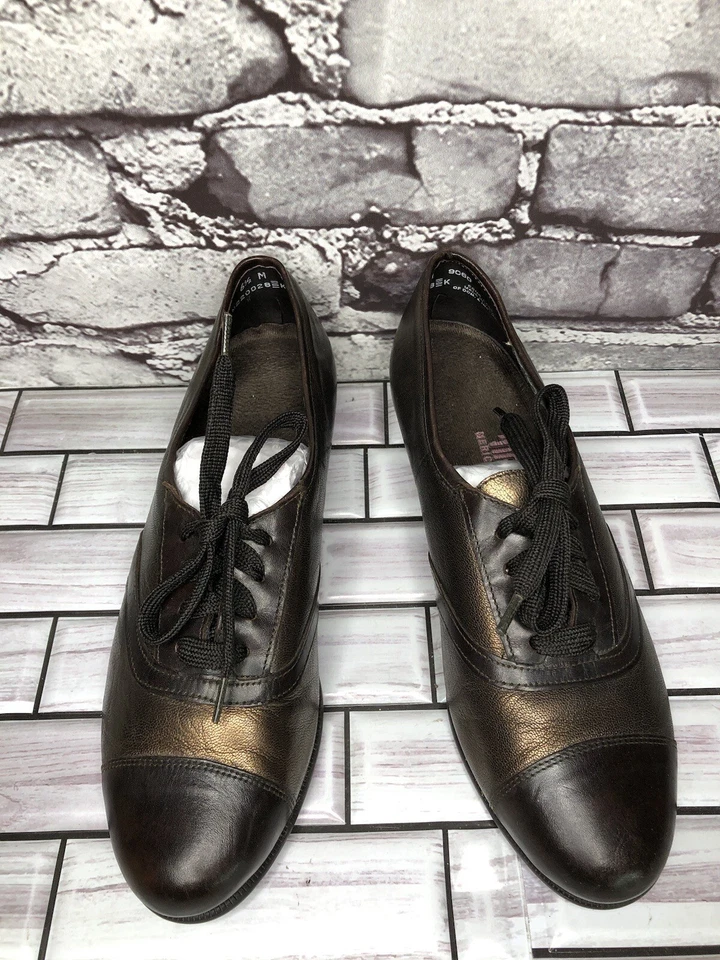 Munro American Ascot 青铜皮革帽头花边牛津鞋女式 6.5M 码美国/37EU — 第 1/4 张图片