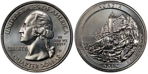 2012-D Acadia Maine National Parks NP ATB 25C Unc Quarter Denver mint NPD13 - Picture 1 of 1