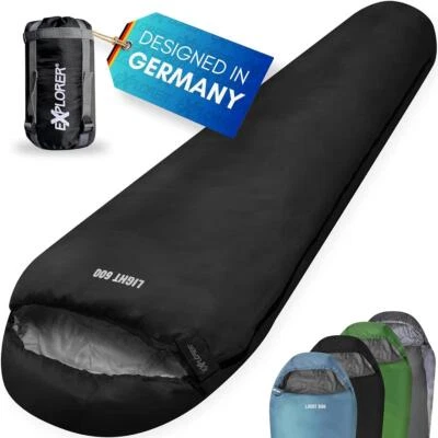 Schlafsack EXPLORER Light600 Leicht Hüttenschlafsack Mini Ultrakompakt schwarz - Bild 1 von 4