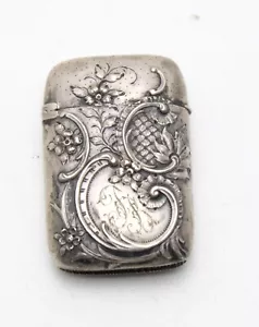 Antiguo estuche francés de plata maciza ¡Raro! - Imagen 1 de 8