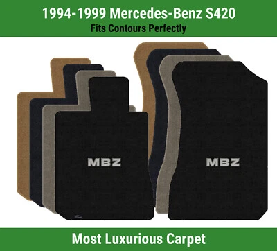 Alfombrillas delanteras Lloyd Luxe para Mercedes-Benz S420 94-99 con logotipo de apliques MBZ Foto 1 de 4
