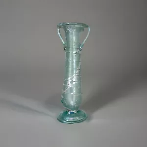 Roman Green Glass Balsamarium Bottle - 4th/5th Century AD - 11.7cm - Picture 1 of 20