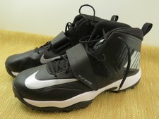 025- Nike Flywire Zoom Code Elite Black/Silver Football Cleats 603350-002 Sz18