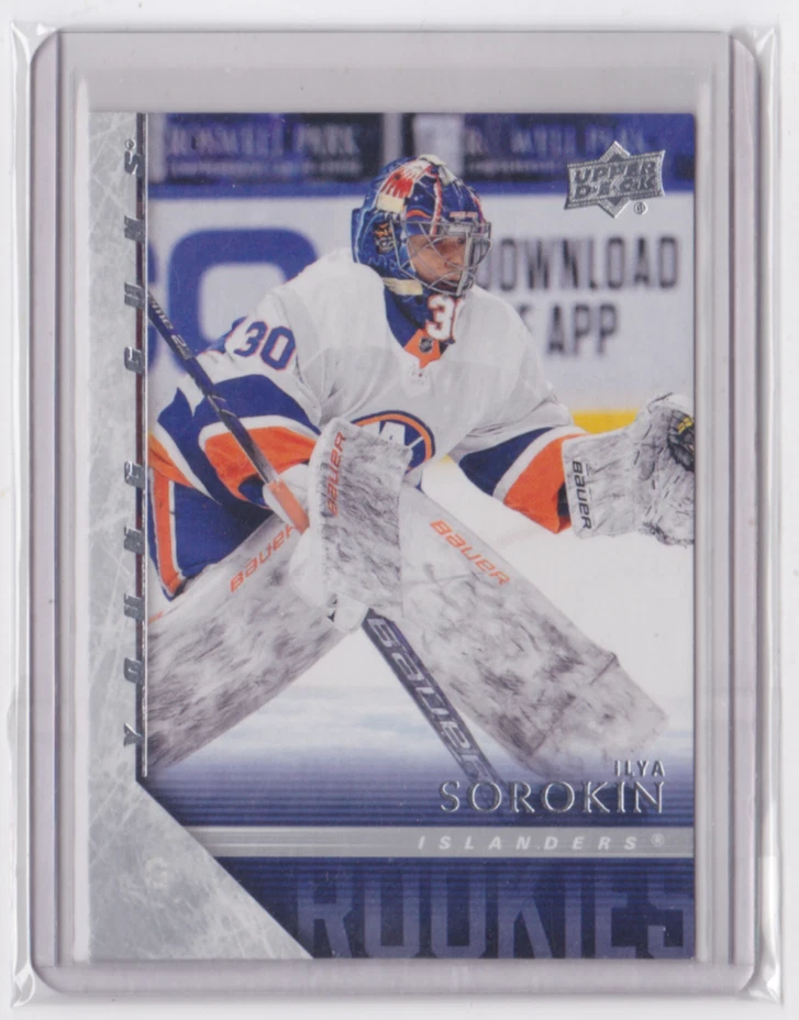 2020-21 UD EXTENDED SERIES RETRO YOUNG GUNS INSERT ILYA SOROKIN #T-88 ISLANDERS - Image 1 of 2