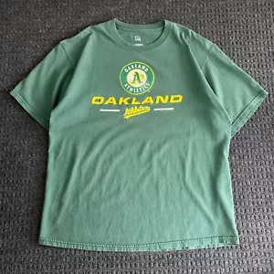 Vintage Oakland Athletics A’s Lee Sport T Shirt XL Green Spellout y2k FAST SHIP - Picture 1 of 7