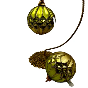 Christmas Traditions by Aldik Glit Glass Ball Christmas Tree Ornaments Set of 2 - Picture 1 of 7