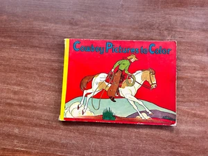 Cowboy Pictures to Color For Boys And Girls; Platt & Munk; 1951; SC, Used, Good - Picture 1 of 17