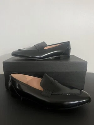 New JCrew Womens Academy Penny Loafer Low Heel Flat Black Patent Leather Sz 10.5 - Image 1 of 4