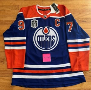 Connor McDavid Edmonton Oilers 2024 Stanley Cup Final Adidas NHL Jersey 54 - Picture 1 of 3