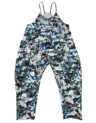 Новый с Ярлыками Free People FP движение Hot Shot джемпер в вечнозеленый напечатано комбинезон S - Изображение 1 из 4