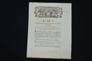 ARCHIVE REVOLUTION FRANCAISE-LOI MINISTERIAL OFFICERS-EPINAL-MIRECOURT 1791 - Picture 1 of 3