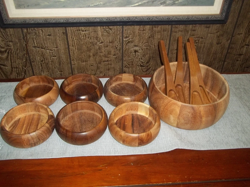 Juego de ensaladeras Dansk TAILANDIA International Designs madera de teca 11 piezas Foto 1 de 4