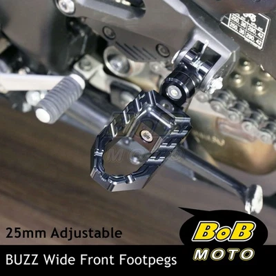 Para Honda CBR929RR 00-01 BUZZ 25mm Extender Clavijas Delanteras NEGRAS Foto 1 de 4