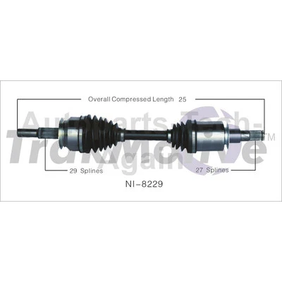 2 Trakmotive Front CV Axle Shaft Fits 2005-2016 Nissan Frontier - Image 1 of 2