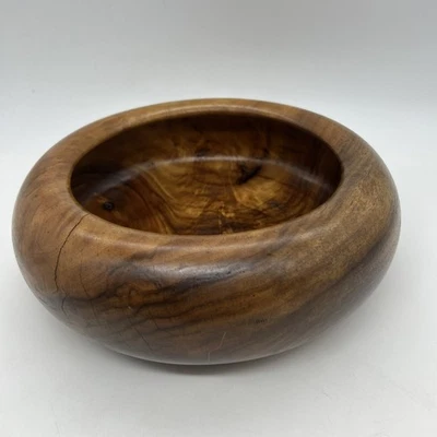 Large Wooden Fruit Bowl Hand Turned Timber Handmade - Image 1 of 4