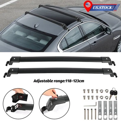 For Audi A3 A4 A5 Car Top Roof Rack Cross Bar Cargo Luggage Carrier 37.4" / 95cm Foto 1 de 4