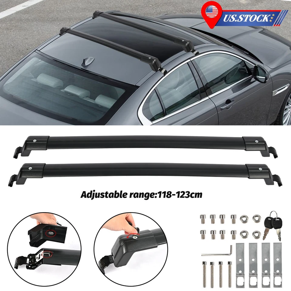 For Audi A3 A4 A5 Car Top Roof Rack Cross Bar Cargo Luggage Carrier 37.4" / 95cm Foto 1 de 4