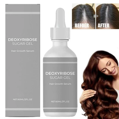 Gel de azúcar desoxirribosa 5 piezas crecimiento del cabello, suero desoxirribosa para la pérdida del cabello 60 ml Foto 1 de 4
