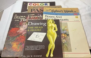 Lot of 6 Vtg How to Draw & Paint Books Roses Figure Landscape Art See Desciption - Imagen 1 de 7