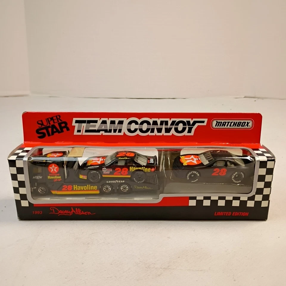 Matchbox Super Star Team Convoy 1993 edición limitada Davey Allison #28 Havoline Foto 1 de 4