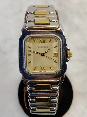 Винтажные часы CARL F. BUCHERER Atletico. Золотистый кварц 7 камней SWISS 956.737 - Изображение 1 из 4