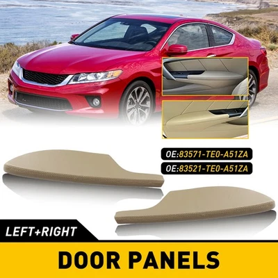 Panel de reposabrazos de puerta lateral izquierda y derecha beige para Honda Accord 2008-2012 cupé Foto 1 de 4