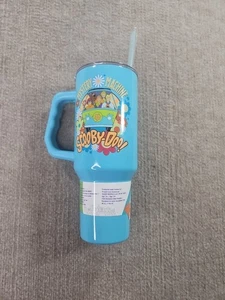 NEW Scooby-Doo and the Gang Blue Stainless Steel 40 oz. Tumbler •Straw•Handle🐕 - Picture 1 of 10