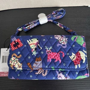 Vera Bradley Catnip Christmas Wallet Crossbody 518080-21033 8.5”x5” - Picture 1 of 7