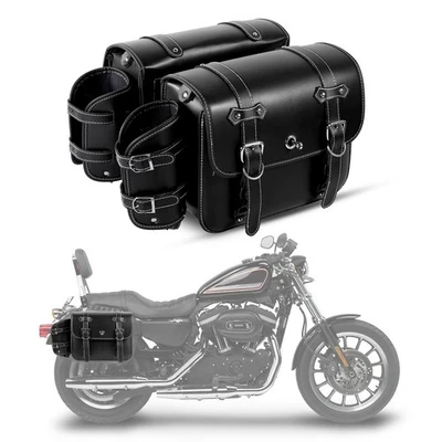 Motorcycle Saddlebags w/ cup holder For Honda Shadow Spirit VT 600 750 1100 - Image 1 of 4