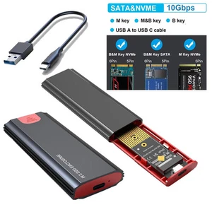 M.2 NVMe SATA USB-C 10Gbps SSD Gehäuse - USB 3.2 Gen2 - M/B/B&M Key - Bild 1 von 14