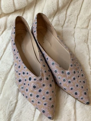 Patricia Verde Flats 8 Capris Biqueira Pontiaguda Floral Rosa Roxo Espanha Lixeira T - Imagem 1 de 4