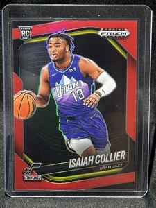 2024-25 Panini Prizm Black - Isaiah Collier #32 Red Prizm 43/299 (RC) - Picture 1 of 2