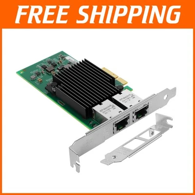 10Gb Dual Port Network Card - Low Profile & Full Height for Servers and Desktops - Image 1 of 4