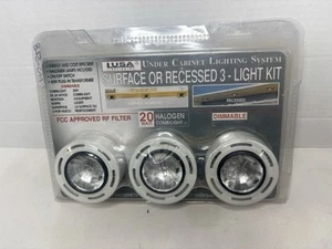 USA Lighting Under Cabinet Lighting System – 3-Light Kit (Surface or Recessed) - Picture 1 of 6
