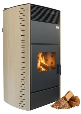 FUEGO Kombi Kaminofen Country Hybrid Holz Pellet wasserführend Samoa 20-34kW - Bild 1 von 4