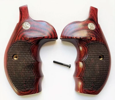 Smith & Wesson S&W K/L/X Frame Grips Rosewood Checkered Round Butt - Image 1 of 4