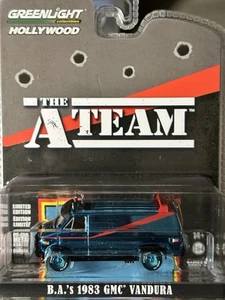 GREENLIGHT HOLLYWOOD B.A.'S 1983 GMC VANDURA AZUL METÁLICO PERSECUCIÓN EQUIPO A NUEVO - Imagen 1 de 4