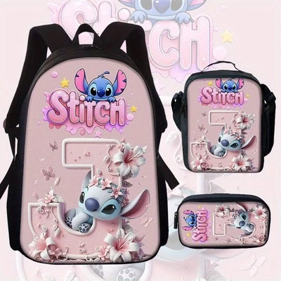 Dreamy Stitch Girls' Personalised School Backpack Shoulder Bag Lunch Bag uk