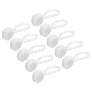 Magnetic Cable Clips 4.3 Inch x 0.6 Inch White 10 Pcs - Afbeelding 1 van 5
