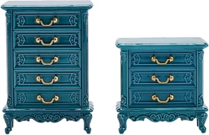 2 Pcs Dollhouse Furnitures, Miniature Cabinets Furniture Mini Doll House Accesso - Picture 1 of 12