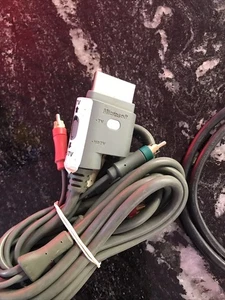 Official OEM Original Xbox360 HD AV RCA Component Switched Optical Cable - Picture 1 of 2