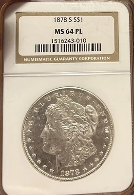 1878-S NGC MS64 PL Morgan Silver Dollar - Image 1 of 4