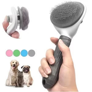 Self Cleaning Dog Cat Brush Grooming Tool Hair Remover Dematting Comb Pets - Picture 1 of 9