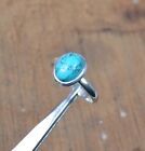 925 Solid Sterling Silver Blue Turquoise Ring-8 us Z367