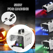 500W Nebelmaschine RGB LED Rauch Fernbedienung Disco Show DJ Bühneneffekt Weiß