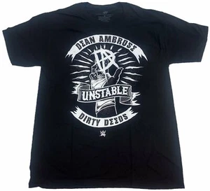 Dean Ambrose Unstable Dirty Deeds WWE Wrestling Mens T-Shirt (Black) - Bild 1 von 2